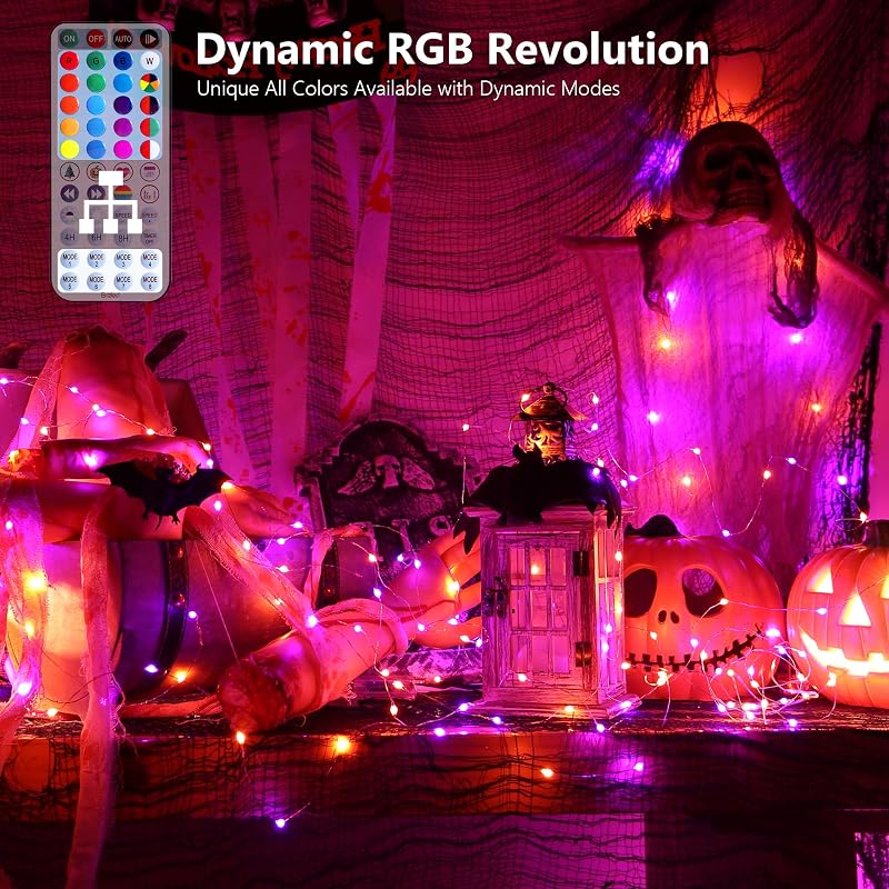 RGB Color Changing Fairy Lights with Remote, 200 LED — Brizled (Variation: RGB Color Changing)