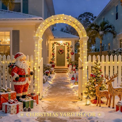 JMEXSUSS Solar String Lights - 33FT 100 LED Warm White Fairy Lights | Waterproof 8 Modes for Outdoor Decor