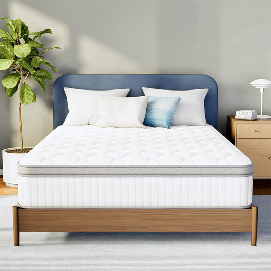 Neo Sleep Full Size Mattress - 12 Inch Hybrid Comfort & Support with Cooling Gel Foam | Medium Firm