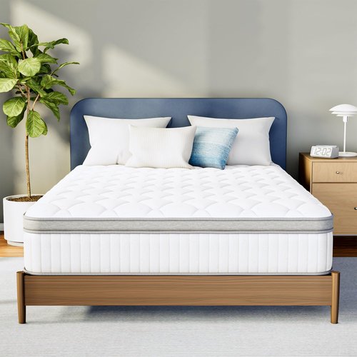 Neo Sleep Queen Size Mattress, 12 Inch Hybrid Comfort & Supportive Mattress in a Box, Cooling Gel Memory Foam and Pocket Springs with Pressure Relief, CertiPUR-US Certified, Medium Firm