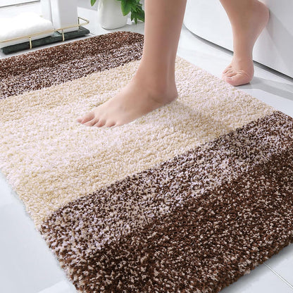 OLANLY Bathroom Rugs Mat 34x21, Extra Soft Absorbent Microfiber Bath Rugs, Rubber Backing, Quick Dry, Machine Washable Bath Mats for Bathroom Floor, Tub and Shower, Home Decor Accessories, Brown
