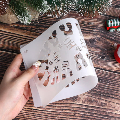 Santa Footprint Stencil by Christmas | Create Magical Holiday Decor with Fake Snow | Perfect for Crafting