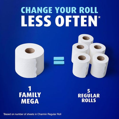 Charmin Ultra Soft Toilet Paper - Cushiony Touch, 24 Family Mega Rolls, White