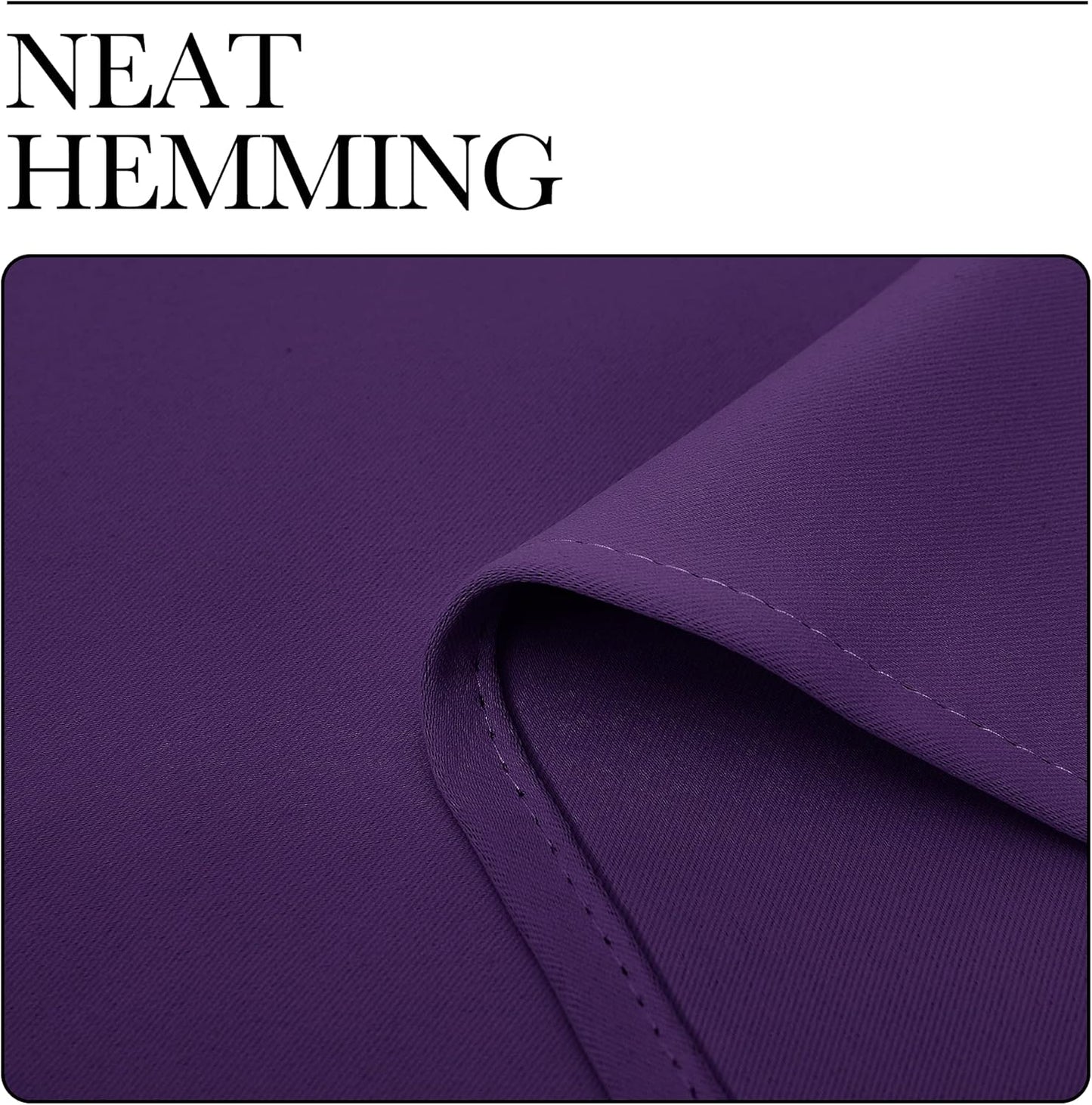 NICETOWN Blackout Curtains - Thermal Insulated Solid Ring Top Drapes for Bedroom | Set of 2, 42 x 63 Inch, Royal Purple