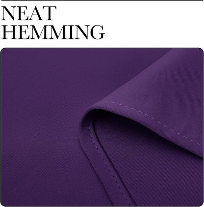 NICETOWN Blackout Curtains - Thermal Insulated Solid Ring Top Drapes for Bedroom | Set of 2, 42 x 68 Inch, Royal Purple