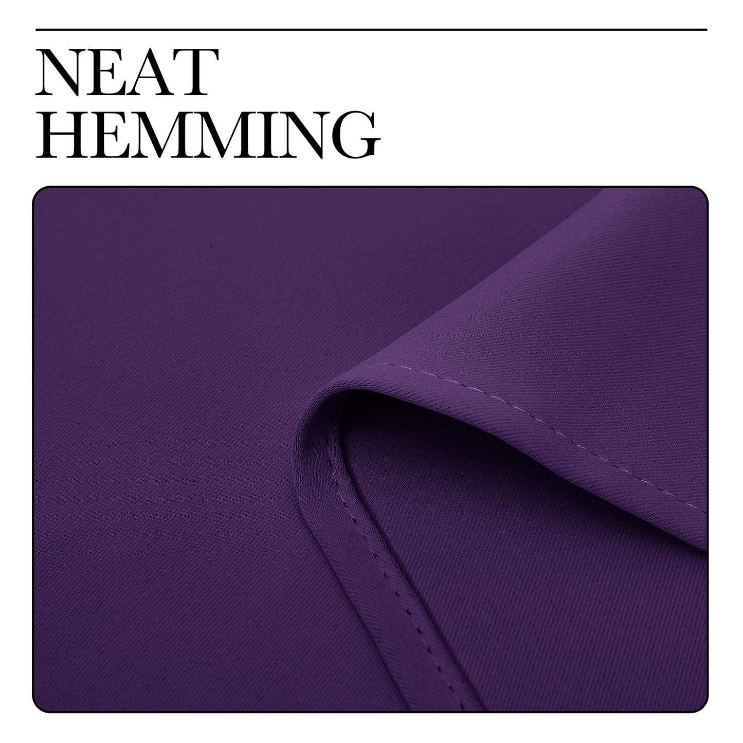 NICETOWN Thick Blackout Curtain and Drapes - Thermal Insulated Grommet Top Window Draperies for Bedroom, Block Out Light Curtain Panel (Royal Purple, 42 x 90, Pack of 2)