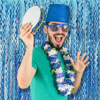 Skiennix Tinsel Foil Fringe Curtains - Sparkling Wavy Backdrop for Parties | Photo Booth Decor