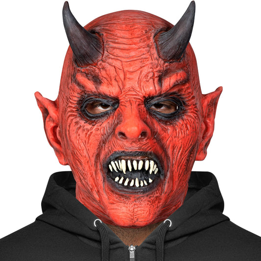 Zadin Algol Devil Mask,Demon Mask For Men,Halloween Horror Mask for Adults, Devil Costume, Satan Lucifer Dracula Mask