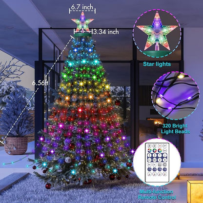 Smart Christmas Tree Lights with Ring Topper, 330 LED Colorful Tree Lights (Variation of THIS listing: 330)