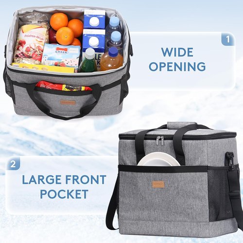 Lifewit Cooler Bag - Insulated & Collapsible Soft Cooler Tote for 30-60 Cans | Perfect for Camping & BBQ