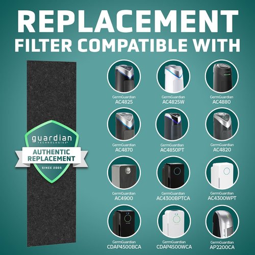 GermGuardian Carbon Air Purifier Replacement Filter - Fits AC4825, AC4900, AC4300 | 4-Pack FLT22CB4