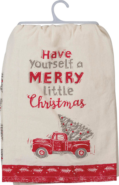 Primitives by Kathy Decorative Kitchen Towel Set - Have A Merry Little Christmas, Set of 2