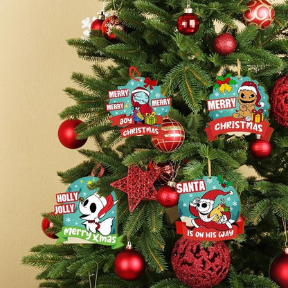 Jack & Sally Wooden Christmas Tree Ornaments - 18PCS Nightmare Before Christmas Decor