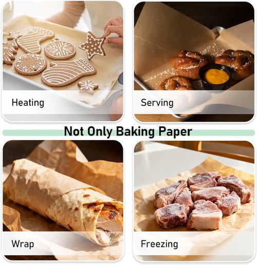 EcoDispose Non-Stick Parchment Paper Baking Sheets - Half Pan Liners, Unbleached, 12-3/16" x 16-3/8", 500 PCS