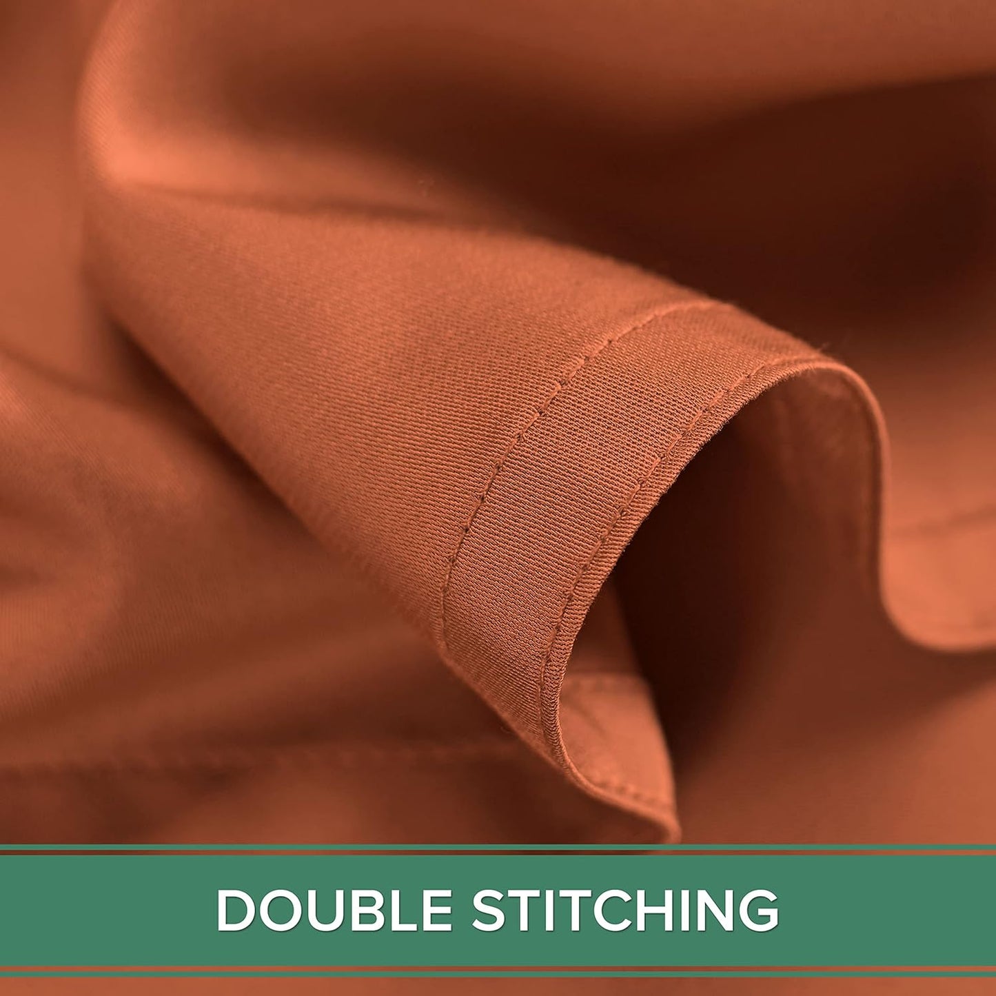 Pure Bamboo Split King Sheets - 100% Organic Viscose Bed Sheet Set, Soft & Cooling, 2 Fitted Sheets (Terracotta)