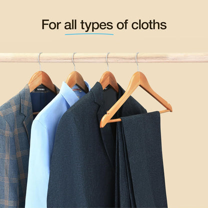 Premium Wooden Hangers - Durable Non-Slip Heavy-Duty Coat Hangers | 20 Pack Natural Solid Wood