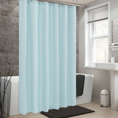 ALYVIA SPRING Stall Fabric Shower Curtain Liner Waterproof - Soft & Lightweight Small Shower Curtain with Magnets for Narrow Stall Size, Machine Washable - 36x72, Blue