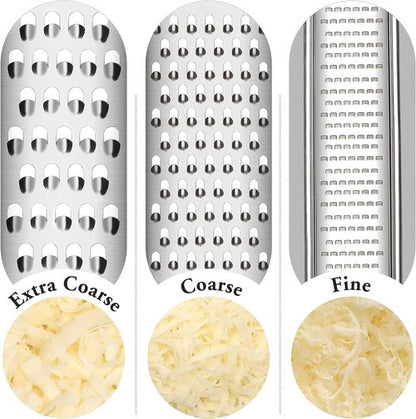 Cambom Lemon Zester Grater Set - Heavy-Duty Kitchen Tool for Cheese, Ginger, Garlic & More | Stainless Steel, Dishwasher Safe