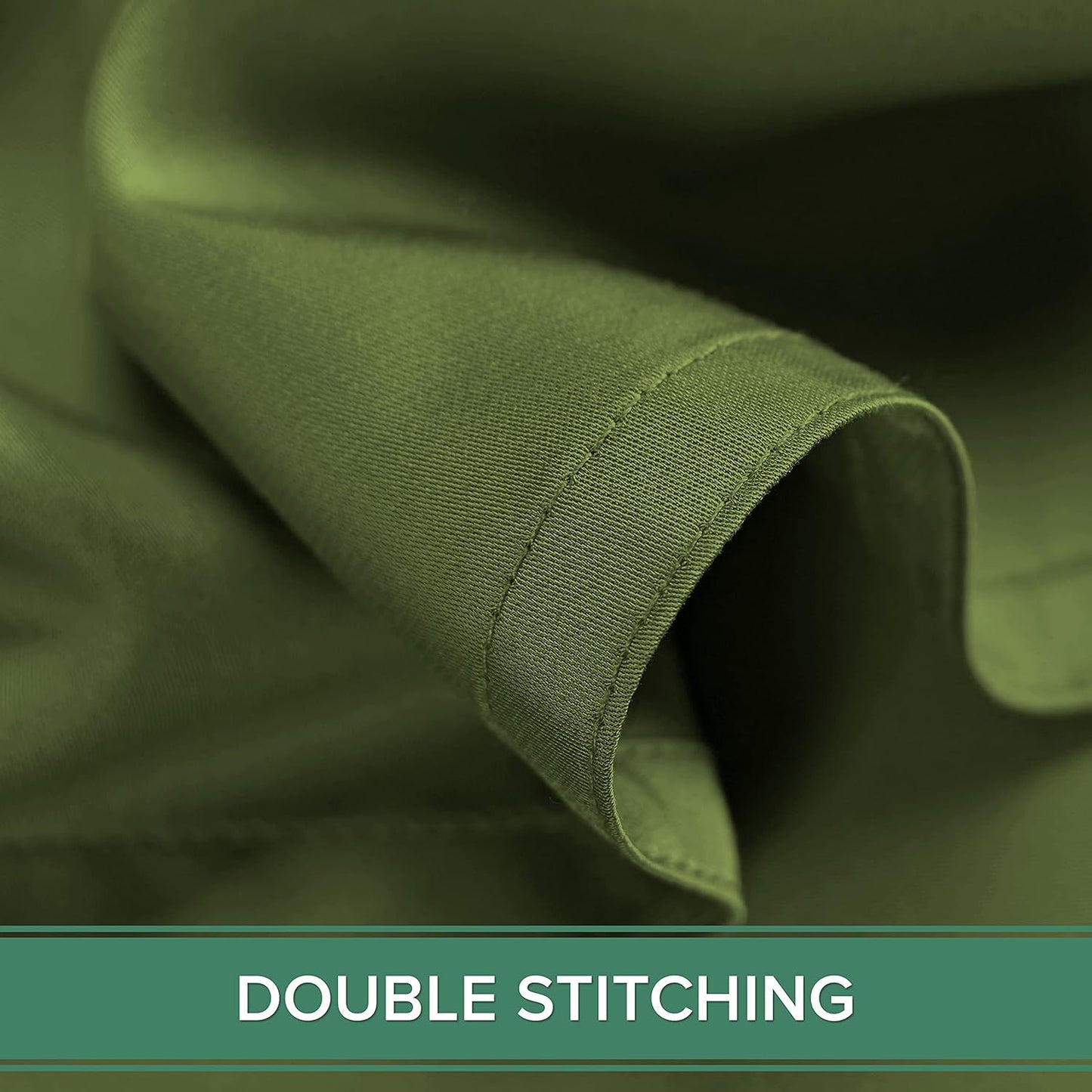 Pure Bamboo Full Sheets - 100% Organic Viscose Bed Sheet Set | Luxuriously Soft & Cooling (Full, Pesto)