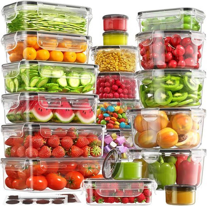 40 PCS Food Storage Containers - Airtight & Leakproof Meal Prep Set | BPA-Free, Microwave & Dishwasher Safe