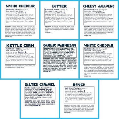 Kernel Season's Popcorn Seasoning Variety Pack - 8 Mini Jars, 0.9 Ounce Each | Flavorful Toppings