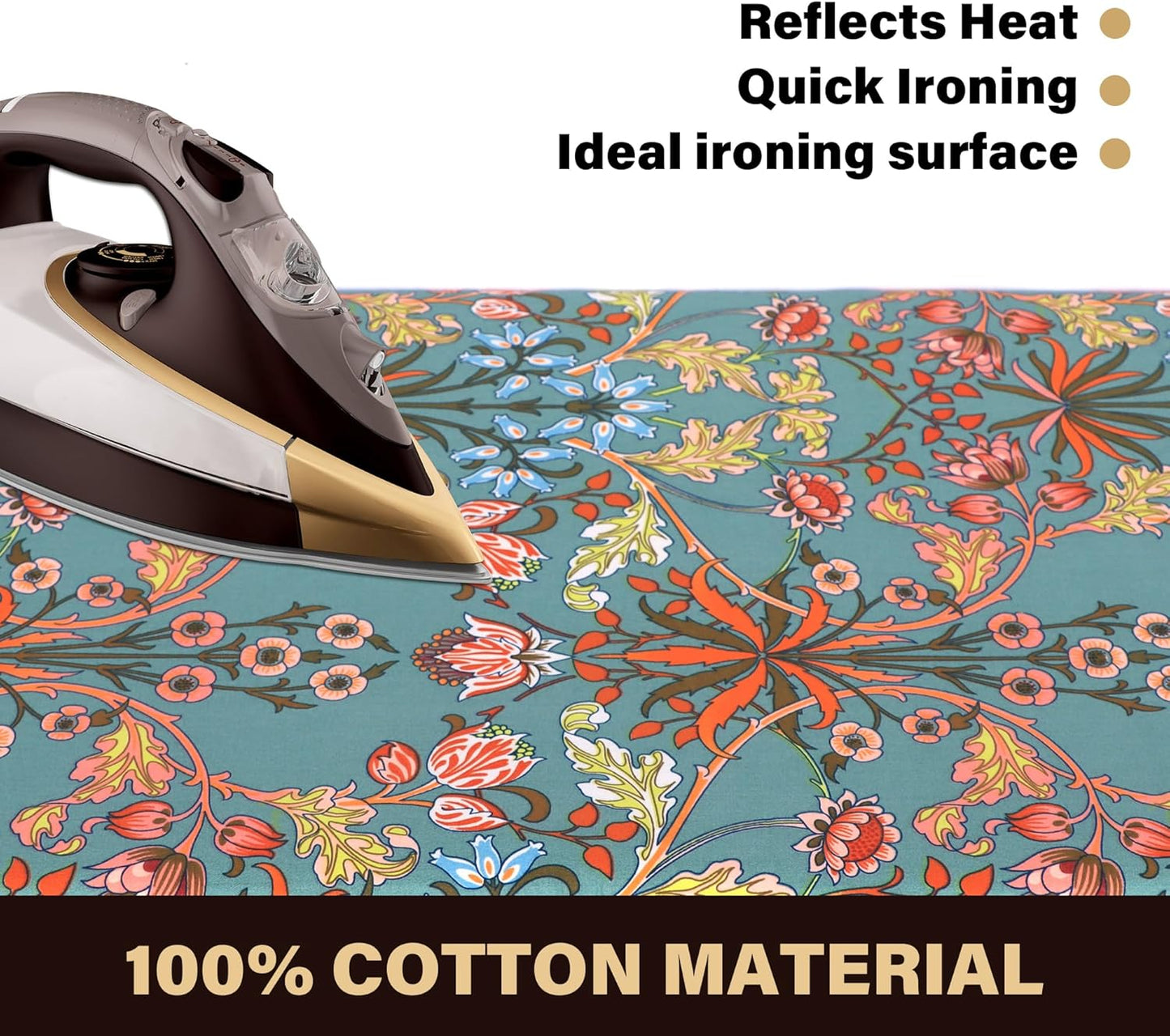 Caius Ironing Board Cover - Easy Installation, Stain Resistant, Fits Standard 15x54 Inch Boards