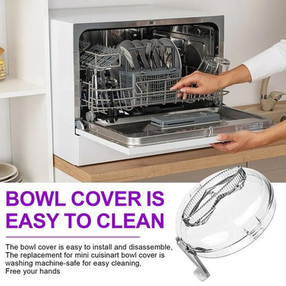 DLC-2AWBC-1 Replacement for Cuisinart Mini Prep Plus Food Processor Work Bowl Cover Parts, Fits All for Cuisinart DLC-2A 3 Cup Mini Prep Plus Food Processor Models, Only Use with Bowl DLC-2AWB-1