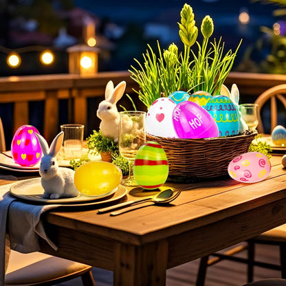 Skiennix 7Ft Fairy Lights - 12 Pack Battery Operated 20 LED Easter String Lights for Spring Decor