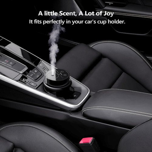 Airversa Waterless Essential Oil Diffuser Kit - Portable Battery Operated Mini Scent Machine with 4 x 10mL Hotel Fragrance Oils | AN8 Black