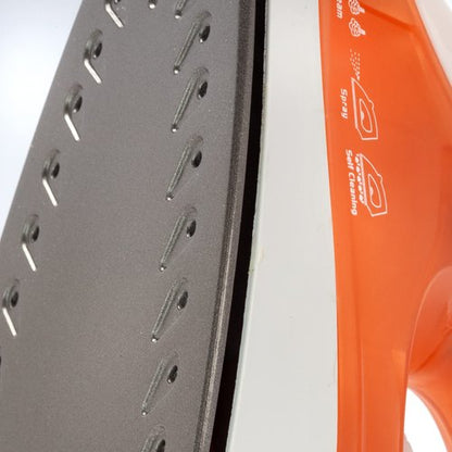 Dominion Steam Iron for Clothes With Non-Stick Soleplate, Lightweight 1200W Clothes Iron With Adjustable Thermostat Control, Self Clean, Pivoting Cord, and Steam/Dry/Spray Functions, Coral