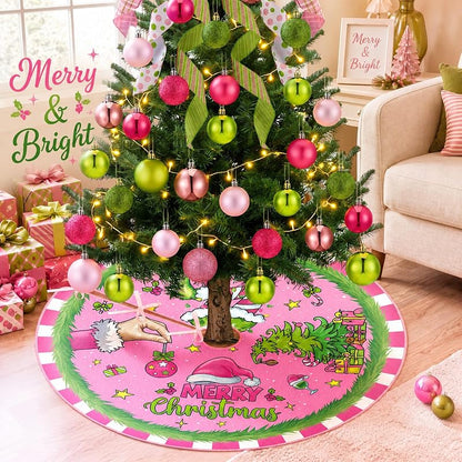 Gejoy 32 Pcs Pink & Lime Green Christmas Tree Decoration Set - Variation: Pink Green Christmas