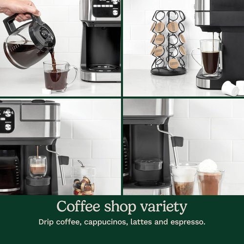 Cuisinart Coffee Center Barista Bar - 4-in-1 Coffee Maker with Single-Serve Pod Compatibility | Black