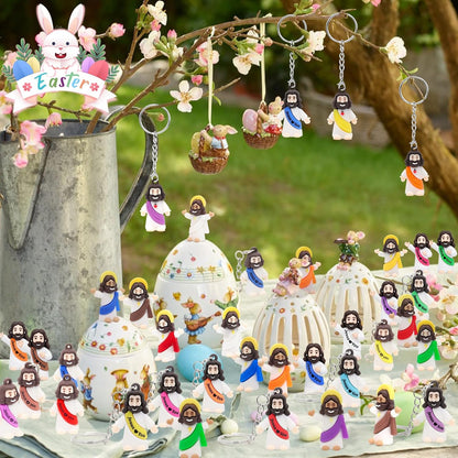 Yelakey Mini Jesus Figures - 50 Pack Pocket-Sized Christ Figurines | Perfect for Religious Party Favors