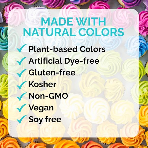 Color Kitchen Food Coloring 3-Pack - Plant-Based, Vegan, Gluten-Free Natural Colors for Baking