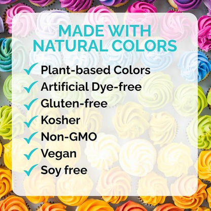 Color Kitchen Food Coloring 3-Pack - Plant-Based, Vegan, Gluten-Free Natural Colors for Baking