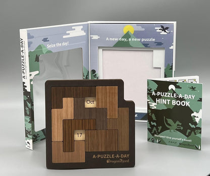DragonFjord A-Puzzle-A-Day Premium Boxed Edition | 365+ Daily Challenges with Magnetic Storage & Hint Book