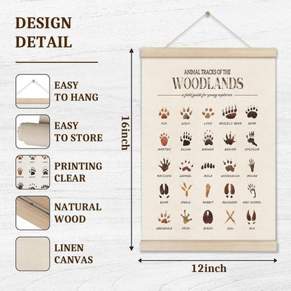 Doi-Lanee Woodland Tracks Poster Hanger Frame - Jungle Nursery Decor & Forest Wall Art