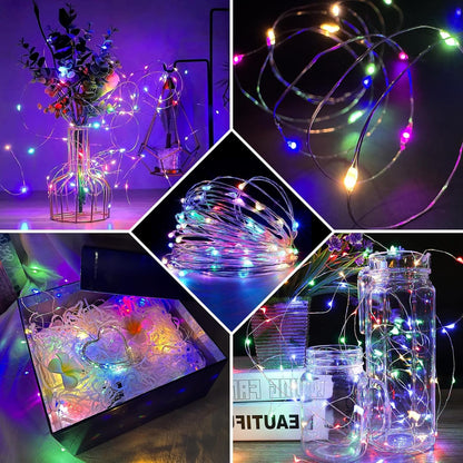 Skiennix 100 Pack Fairy Lights - 7Ft 20 LED Twinkle String Lights | Battery Operated & Waterproof for Mason Jar Decor, Weddings & Holidays