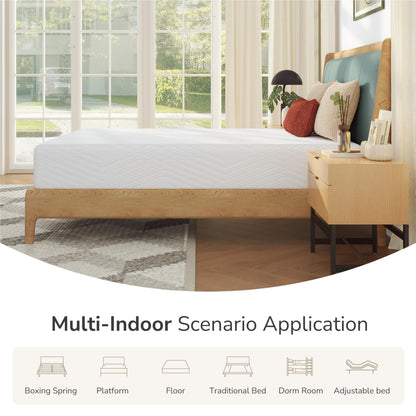 MLILY King Mattress in a Box, 10 inch Mattresses for Platform Bed Double Size Daybed, Green Tea Memory Foam Mattress for Cool Sleep & Pressure Relief, Medium