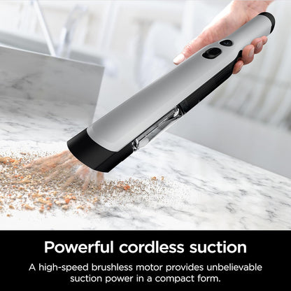 Shark WANDVAC Cordless Hand Vac - Lightweight & Portable 1.4 lbs | Powerful Suction & Furfins Tool, Gray
