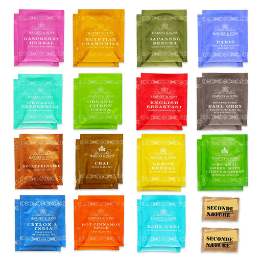 Harney & Sons 15 Flavors Assorted Tea Sampler 30 Counts Great for Birthday, Meeting and Gifts