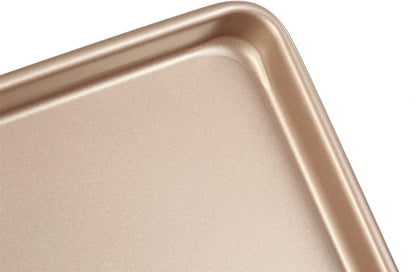 Walooza Nonstick Baking Sheets Set of 2 - 11 Inch Deep Cookie Trays | Heavy Duty & Easy Clean