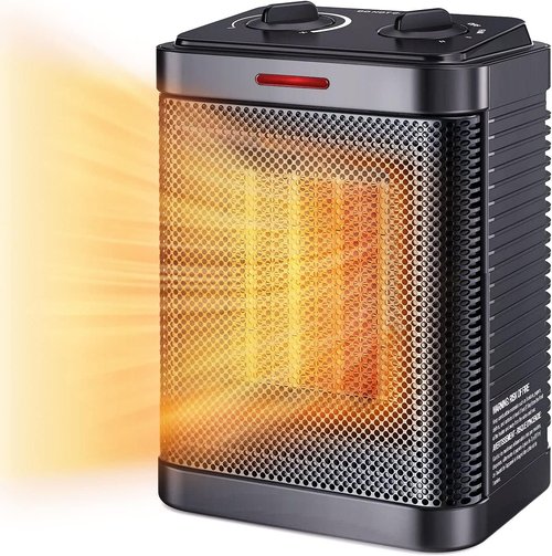 **Regine Switzerland 1500W PTC Ceramic Space Heater - Rapid Heating, 3 Modes, Safety Features | Ideal for Bedroom & Office**