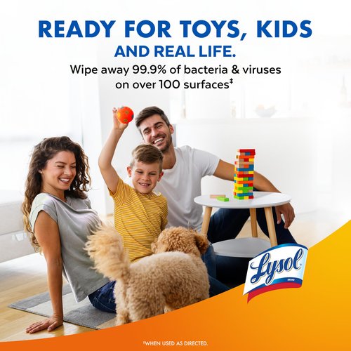 Lysol Disinfecting Wipes Bundle, Home Apartment Dorm Room Essentials and Cleaning Supplies, All Purpose Cleaner, Multi-surface Cleaning & Sanitizing Wipes, Lavender & Mango Scents, 80 Count (4pk)