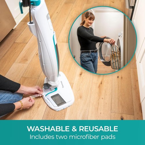 Kenmore SM2060 Steam Mop - Lightweight Floor Cleaner with Easy Scrubber & 2 Washable Pads | Quick-Heating for Hardwood & Tile