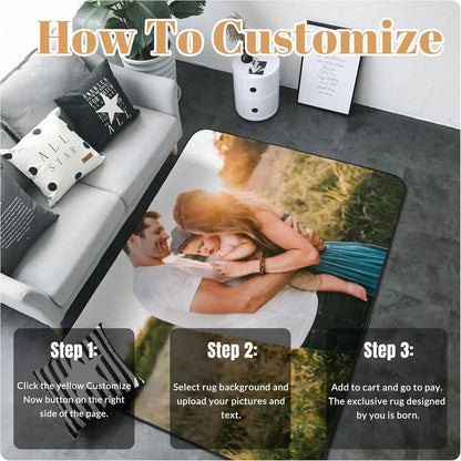 Skiennix Custom Rug - Personalized Area Carpet with Your Logo | Anti-Slip, Washable, 36 x 24 in