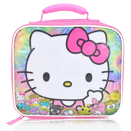 Fast Forward Sanrio Hello Kitty Lunch Box for Kids | Insulated Lunch Bag Lunch Box for Girls, Boys, Unisex | Hello Kitty and Friends Pink Reusable Lunchbox