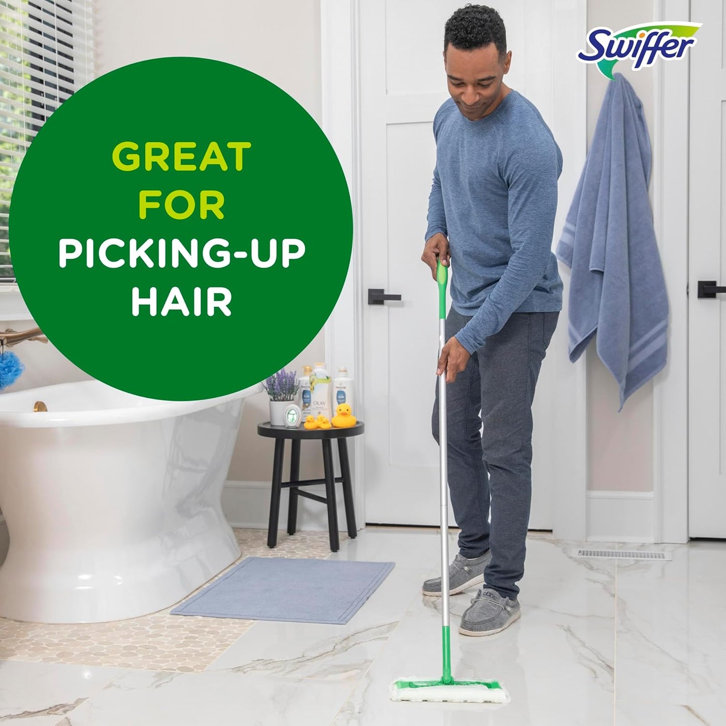 Swiffer Sweep + Mop Dry Pads Refill - Heavy Duty Floor Cleaner for Dirt & Dust | 40ct Gain Scent