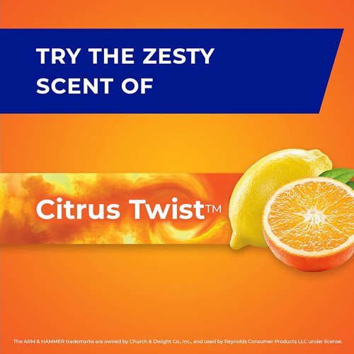 Hefty Ultra Strong 13 Gallon Trash Bags - Drawstring Closure & Odor Control | 80 Count, Citrus Twist Scent