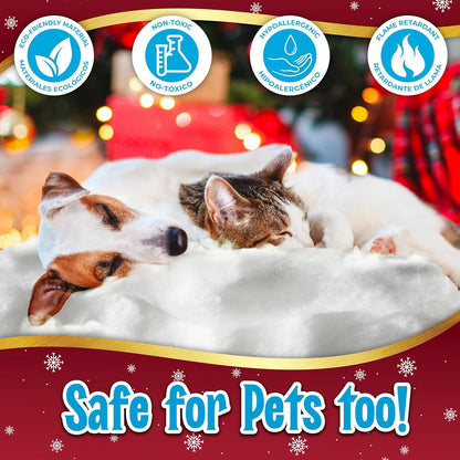 Stargo Fake Snow Blanket Roll - Thick, Soft, Fluffy Faux Snow for Christmas Displays | 2.6 x 7.8ft (3 Pack)